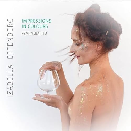 CD cover: woman with wine glass, gold glitter on skin.