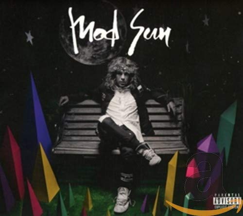 Mod Sun album cover: man on bench with celestial and geometric shapes.