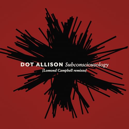 Red album cover with black spiky design and white text: "Dot Allison Subconsciousology".