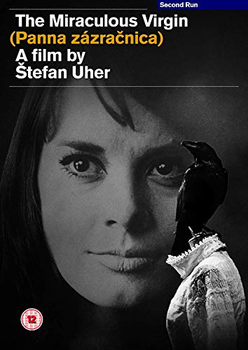 Black and white DVD cover featuring a woman’s face and a raven.