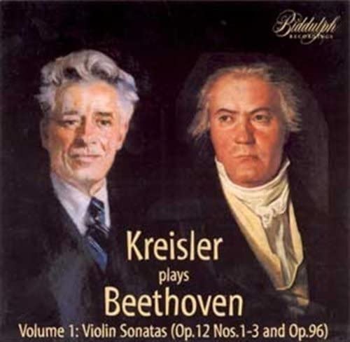 CD cover featuring portraits of Fritz Kreisler and Ludwig van Beethoven.