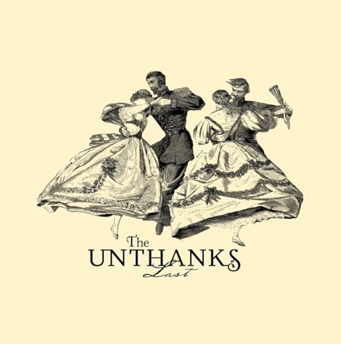 Vintage-style illustration of couples dancing, with "The Unthanks Last" text.