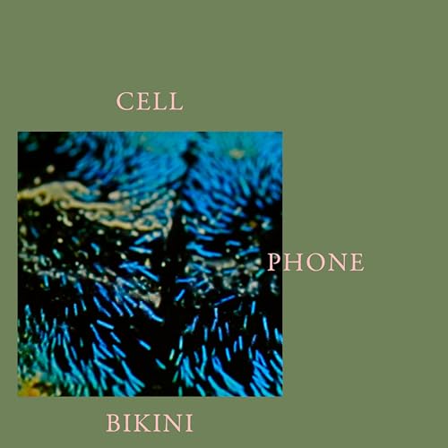 Album cover for Omar Rodríguez-López’s “Cell Phone Bikini” with abstract blue imagery.