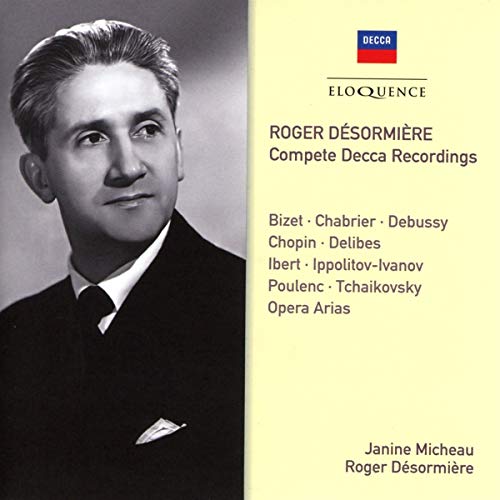 CD cover featuring a portrait of Roger Désormière and composer names.