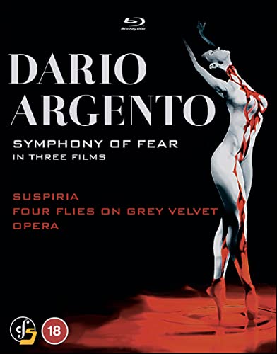 Dario Argento Blu-ray box set cover featuring a ballerina with red blood-like markings.