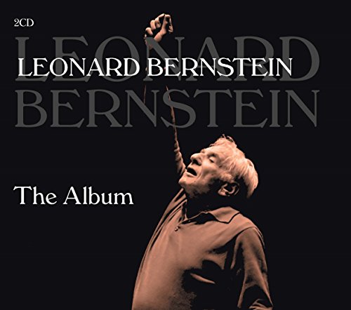 CD cover for Leonard Bernstein’s “The Album” featuring a black and white portrait.