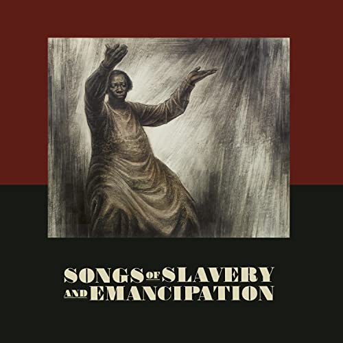 CD cover depicting a sketched figure with outstretched arms, titled “Songs of Slavery and Emancipation.”
