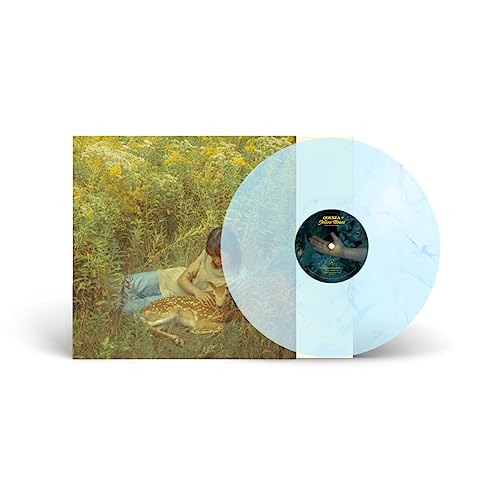 Vinyl record with cover art depicting a person and deer in grass.