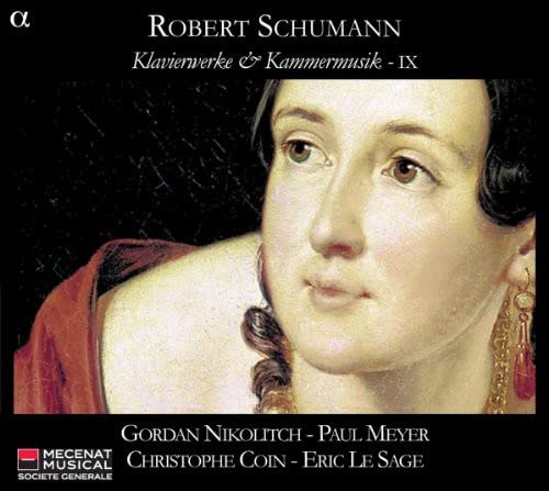 CD cover featuring a portrait of composer Robert Schumann.
