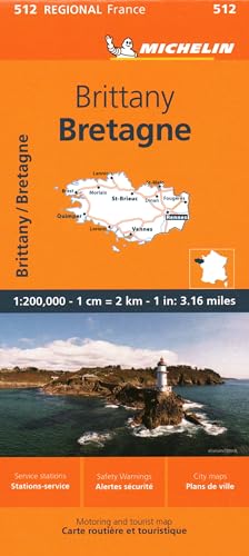 Brittany - Michelin Regional Map 512