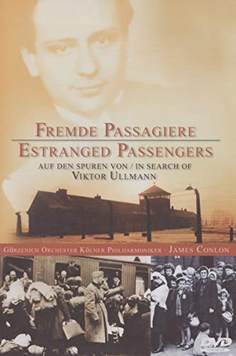 DVD cover for "Estranged Passengers" featuring a portrait and concentration camp.