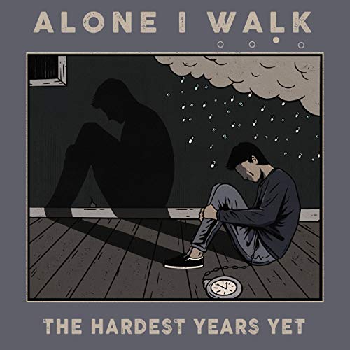 CD cover: Silhouette of a person sitting, head in hands, with a shadow.