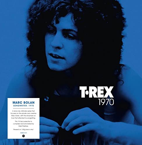 T. Rex 1970 vinyl album cover featuring portrait of Marc Bolan.