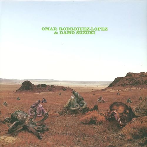Album cover: desert landscape with strange, sculpted creatures in foreground.