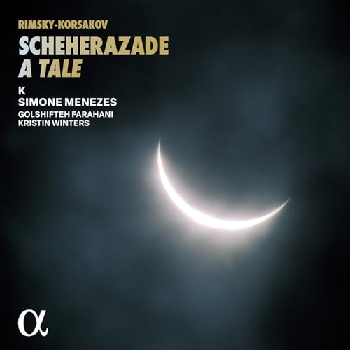 CD cover for Rimsky-Korsakov’s Scheherazade, featuring a crescent moon.