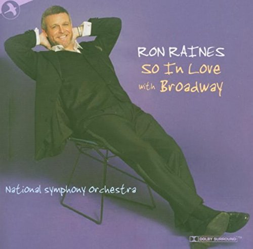 CD cover featuring Ron Raines reclining in a chair, purple background.