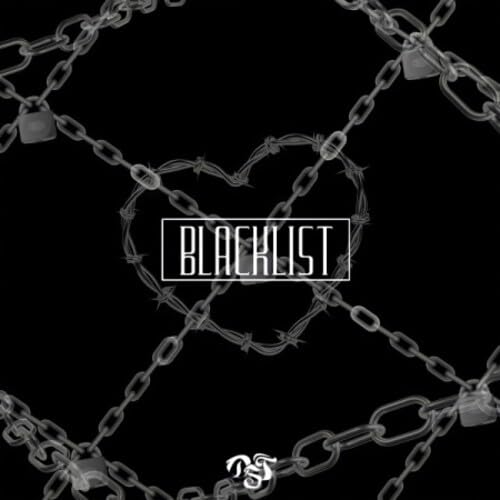 CD cover for "Blacklist" by Dustin, featuring chains and a barbed heart.