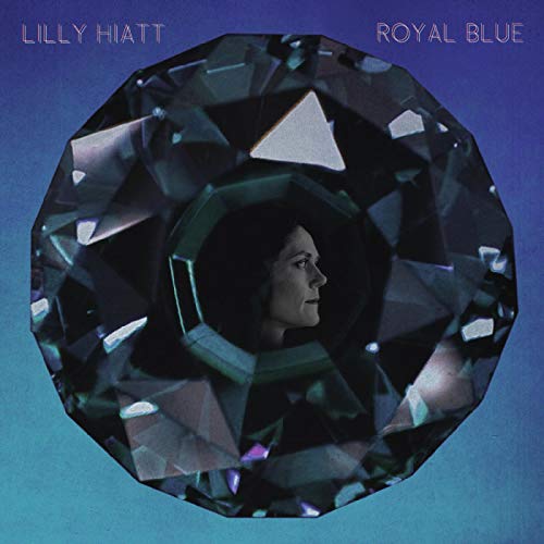 Album cover for Lilly Hiatt’s “Royal Blue” featuring a faceted blue design.