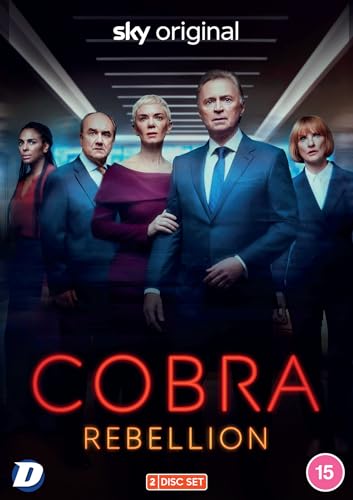 Cobra: Rebellion" DVD cover featuring six serious-faced people in business attire.