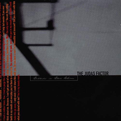 CD cover for "The Judas Factor - Ballads in Blue Rekima," abstract face.