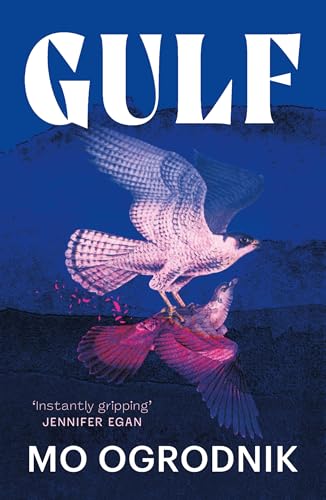 Book cover: "Gulf" with a pink bird of prey in flight.