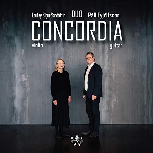 CD cover featuring musicians with violin and guitar, titled "Concordia".