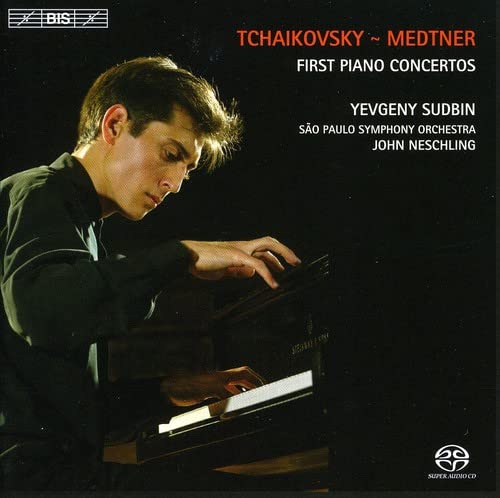 CD cover featuring pianist Yevgeny Sudbin at a grand piano.