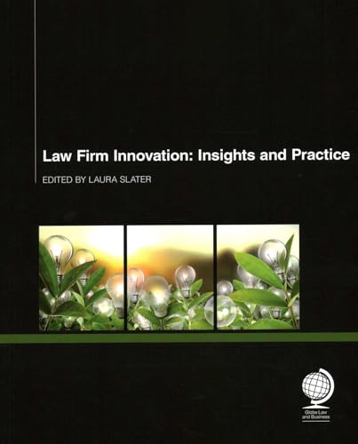 Book cover: "Law Firm Innovation" with lightbulb imagery and green accents.