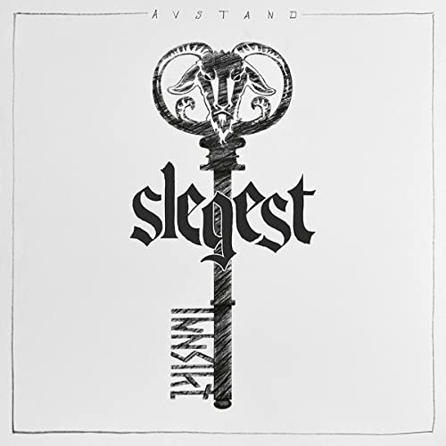 CD cover with a black and white illustration of a key and goat skull.
