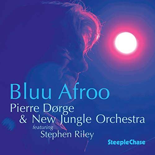 CD cover: profile of a man with a red sun and blue background.
