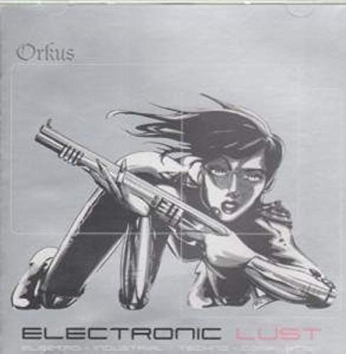 CD cover: woman holding a gun, silver and black graphic design.