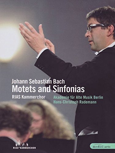 DVD cover featuring a conductor with the title "Bach: Motets and Sinfonias".