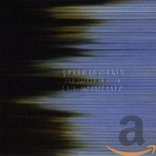 CD cover with blurred, dark blue and gold horizontal lines.