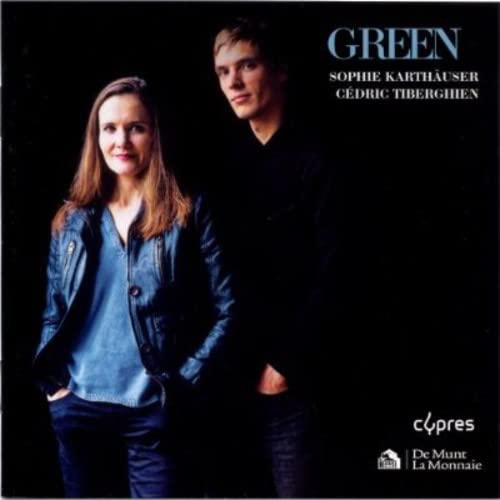 CD cover featuring Sophie Karthauser and Cedric Tiberghien, dark background.