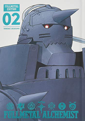 Close-up of Alphonse Elric's suit of armor on the Fullmetal Alchemist volume 2 cover.