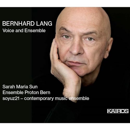 CD cover featuring a portrait of composer Bernhard Lang, with text details.
