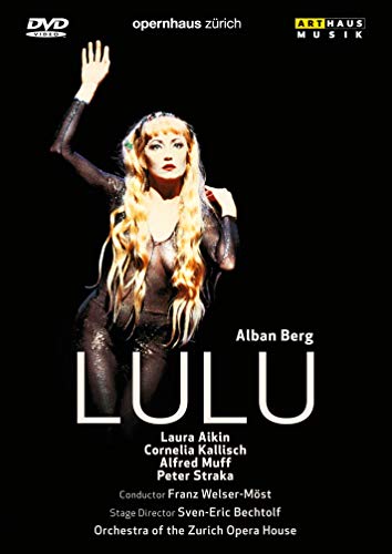 DVD cover for Alban Berg’s “Lulu” opera featuring Laura Aikin.