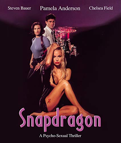 Blu-ray cover art for the movie Snapdragon featuring Pamela Anderson and two other actors.