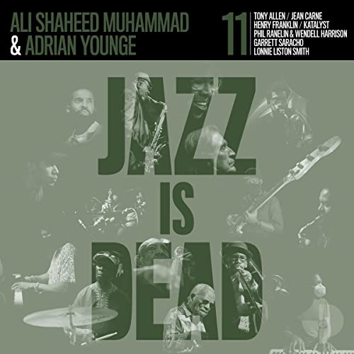 CD cover for "Jazz Is Dead 011" featuring musicians in monochrome.