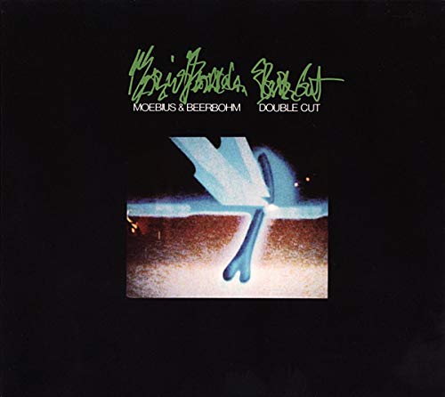 CD cover for Moebius & Beerbohm’s “Double Cut” with abstract blue and brown imagery.