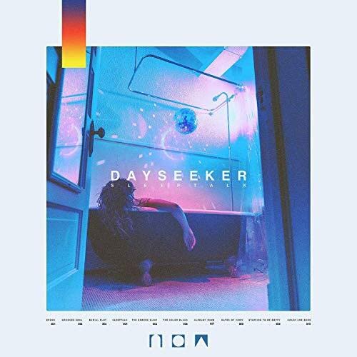 Dayseeker “Sleeptalk” CD cover: person in a bathtub, blue lighting.