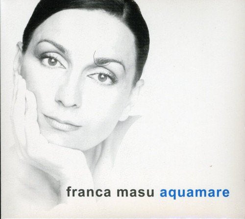 Black and white portrait of Franca Masu, album cover for "Aquamare.