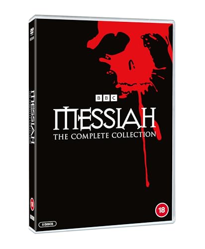DVD cover for "Messiah" with a red, abstract face on black background.