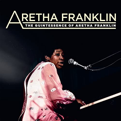 Aretha Franklin album cover featuring a portrait of the singer at a piano.