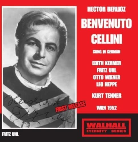 CD cover for Berlioz’s “Benvenuto Cellini” with a portrait of Fritz Uhl.