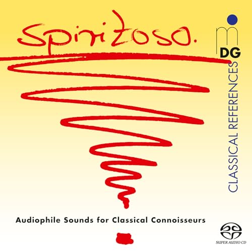 CD cover: yellow background with red scribble and text, "Spiritoso.