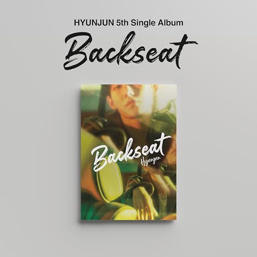 Hyunjun’s “Backseat” album cover featuring a man looking over his shoulder.