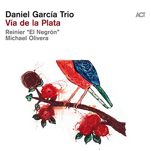 CD cover: Daniel García Trio’s “Vía de la Plata” with bird illustration.