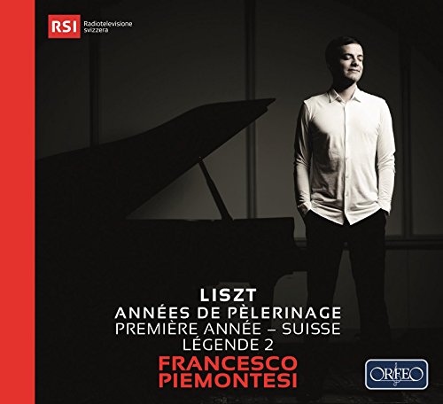 CD cover featuring pianist Francesco Piemontesi and a grand piano.