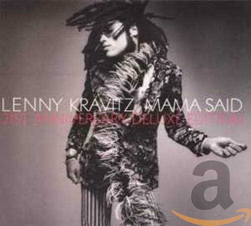 Lenny Kravitz album cover, “Mama Said,” black and white, 21st anniversary edition.